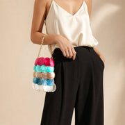 Iridescent Shell Disc Mini Bag