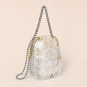 Iridescent Shell Disc Mini Bag