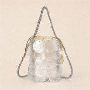 Iridescent Shell Disc Mini Bag