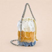 Iridescent Shell Disc Mini Bag