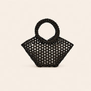 Marelune Arden Sculptural Beaded Top Handle Bag in Coffee - main view 1