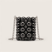 Marelune dark gray beaded mini lipstick bag - AI-assisted draft preview
