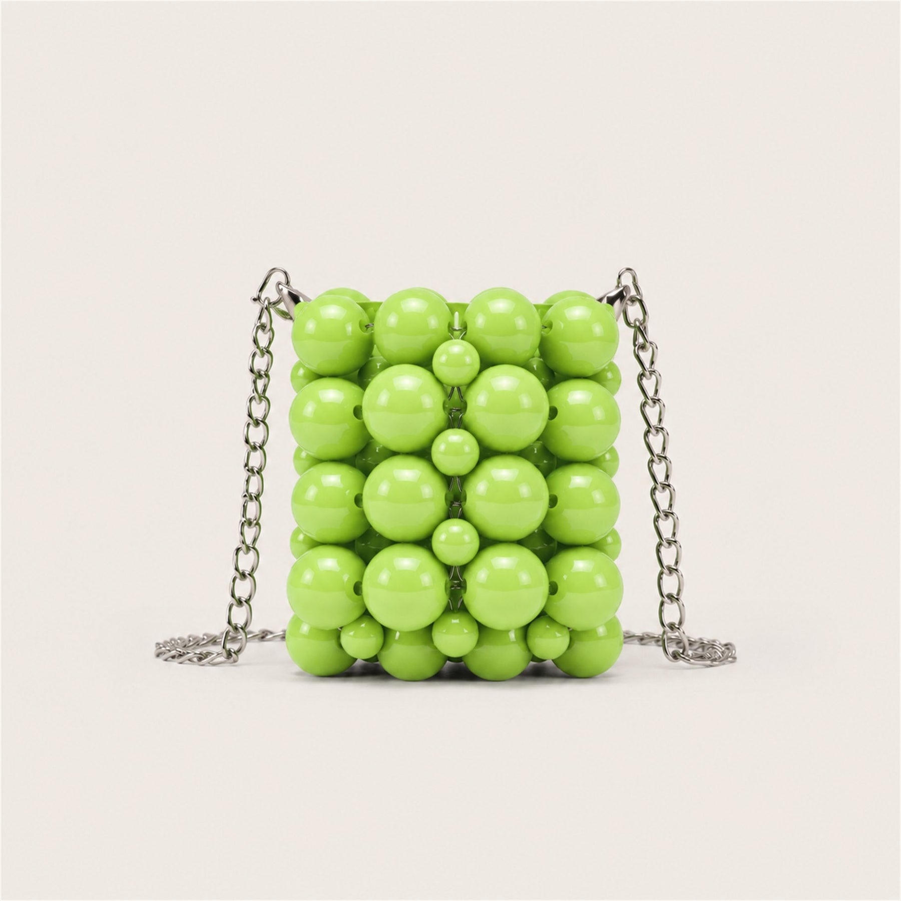 Marelune grass green beaded mini lipstick bag - AI-assisted draft preview