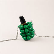 Marelune green beaded mini lipstick bag size comparison - AI-assisted draft preview