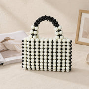 Marelune Floral Beaded Top Handle Bag in Black - AI-assisted product preview