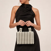 Marelune Floral Beaded Top Handle Bag in Black - AI-assisted product preview