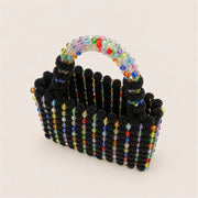 Marelune Floral Beaded Top Handle Bag in Multicolor - AI-assisted product preview