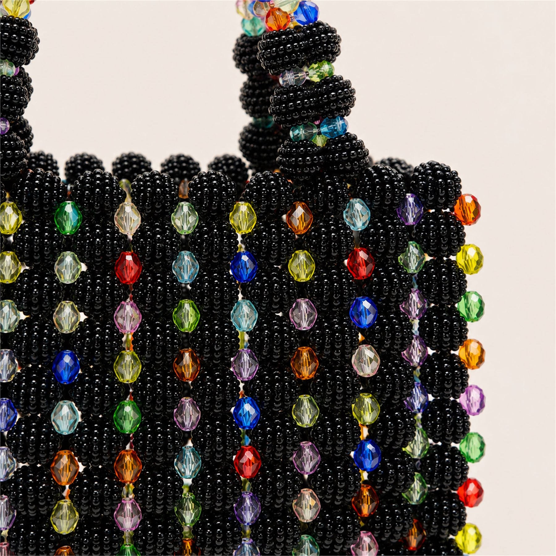 Marelune Floral Beaded Top Handle Bag in Multicolor - AI-assisted product preview
