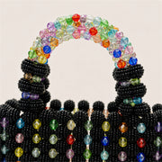 Marelune Floral Beaded Top Handle Bag in Multicolor - AI-assisted product preview