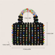 Marelune Floral Beaded Top Handle Bag in Multicolor - AI-assisted product preview