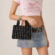 Marelune Floral Beaded Top Handle Bag in Multicolor - AI-assisted product preview